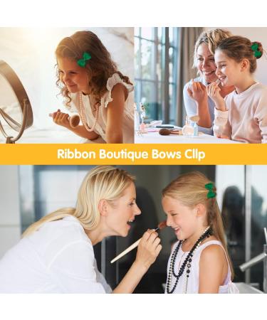 Sibba 10 Pack Hair Loops & Crocodile Clamps - Cheerleading Ponytail Holders for Women & Kids | Green Styling Accessories - Buy Online on GoSupps.com