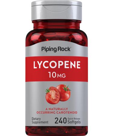 Piping Rock Lycopene 10mg | 240 Softgels | Non-GMO Gluten Free Supplement