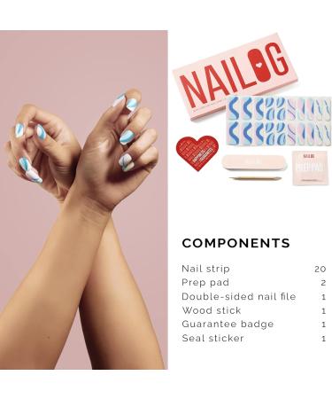 NAILOG Semi Cured Gel Nail Strips Extra Long Nail Polish Strips (20 Pieces) Long Lasting Semi Cured Nail Stickers with Soft Glossy Gel Finish Swing - Buy Online on GoSupps.com