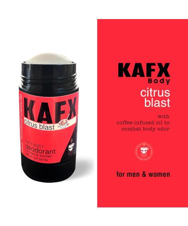 Citrus Blast Deodorant - Organic Aluminum-Free Coffee Oil-Infused Long-Lasting Odor Protection for Men & Women - 2.65 oz/75 g - Paraben-Free - Buy Online on GoSupps.com