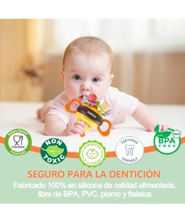 MyDova BPA-Free Baby Bite Toys | Silicone Grasping & Chewing Rings | Rattling Gripping Ball | Perfect Gift for 0-18 Months - Buy Online on GoSupps.com