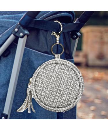 Bexdug Pacifier Bag | Diaper Bag Pacifier Holder with Locking Key & Storage Pod | Light Gray - Buy Online on GoSupps.com
