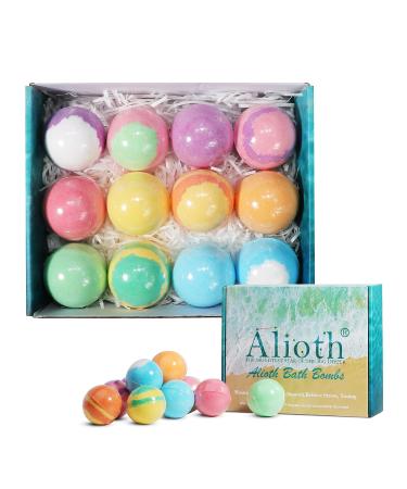 Alioth Bath Bombs Gift Set  Aromatherapy Shower Steamers  Shea & Coco Butter Dry Skin Moisturize  Perfect for Bubble & Spa Bath  Nighttime Relaxation & Unwind Shower Tablets Mother Day Gift Multi-colored