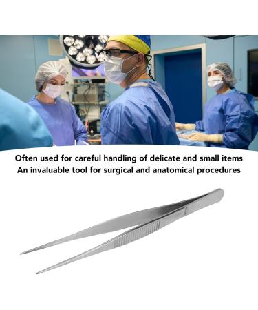 High-Precision Stainless Steel 304 Laboratory Tweezers | Toothed Autoclavable | Ideal for Straight Lace and Fine Work - Buy Online on GoSupps.com