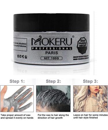 Hair Wax Colour - Sliver Hair Spray Temporary - Hair Dye - Temporary Hair Colour Instant Styling - Natural Hairstyle Color Pomade - Washable Hair Styling Cream for Party - Cosplay & Halloween silver - Buy Online on GoSupps.com