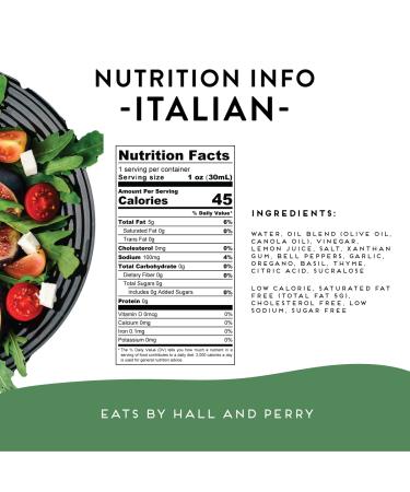 Hall & Perry Low Calorie Keto Friendly Lite Salad Dressing - 9 Individual Pouches (Greek, Italian, Balsamic) - 1 oz Each - Buy Online on GoSupps.com