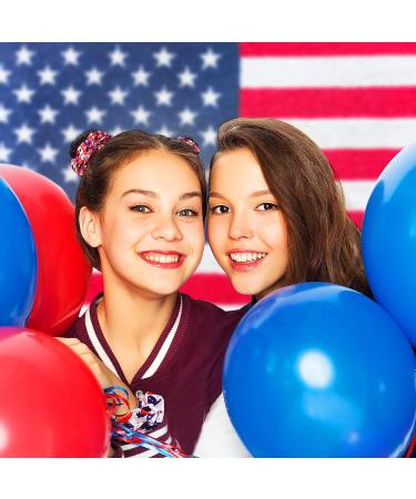 Patriotic Independence Day Hair Scrunchies - 20 Piece American Flag & Heart Design for Women and Girls - Buy Online on GoSupps.com