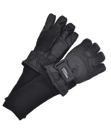 SnowStoppers Kids Ski and Winter Sports Gloves Black Large (10-14 Years)