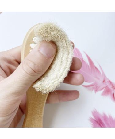 Natural Wooden Baby Hair Brush - Soft Goat Bristles for Newborns, Infants, Toddlers & Kids - Buy Online on GoSupps.com