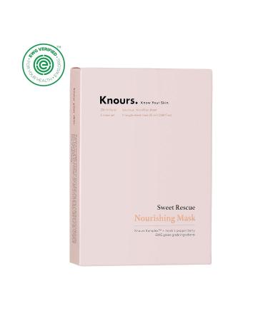 Knours Sweet Rescue Nourishing Mask - Rose Water Hydrating Sheet Mask (5 ct) | EWG Verified Clean Beauty - Buy Online on GoSupps.com