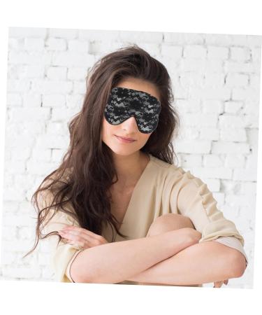 MAGICLULU Lace Flower Eye Mask Travel Polyester Sleepy Eyes Goggles 22x9x0.8cm Black - Buy Online on GoSupps.com