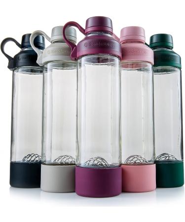 BlenderBottle Mantra Glass Shaker Bottle - 20oz Plum Protein Mixer - Buy Online on GoSupps.com