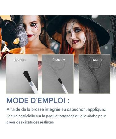 Liquid Scar Makeup 15ml Halloween Scar Paint with Brush | Beauty Paint for Body Scratches for Face Skin Body Costume Cosplay Halloween Photography - Buy Online on GoSupps.com