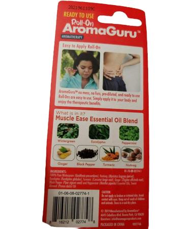 All Natural Muscle Ease Essential Oil Roll-On | Aromatherapy for Pain Relief & Relaxation - Buy Online on GoSupps.com