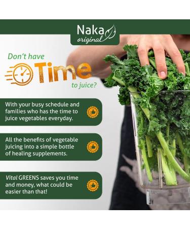 Naka Vital Greens Essential Green Nutrients Featuring Chlorophyll Aloe Vera Ginseng Ginkgo Biloba Super Food Complex and 15 Vegetable Juice Extract Mint Flavour Made in Canada (900ml) - Buy Online on GoSupps.com