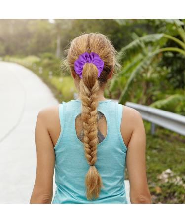 2 Girls' Hair Bands 1 Headband Elastic Hair Bands Solid Color Girls' Hair Bands Ladies Purple Accessories Hair Straps - Buy Online on GoSupps.com
