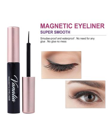 Vanalia Magnetic Eyelashes and Eyeliner Kit - 5D False Lashes, 5 Pairs with Tweezers - Easy to Wear, No Glue Needed - Pack of 1 - Buy Online on GoSupps.com