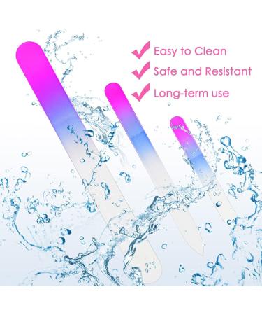 Uraqt Double-Sided Glass Nail File Set - 3 Sizes Durable & Gentle on Nails Ideal for Professional & Home Use - International Shipping Available - Buy Online on GoSupps.com