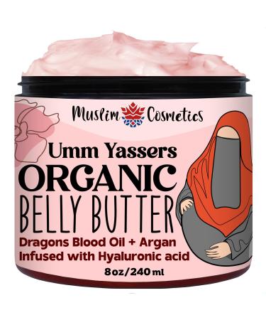 ORGANIC Belly Butter | Hyaluronic acid | Rose + Frankincense + Myrrh & Neroli essential oils | Natural Tummy cream || Made in Canada - Muslim Cosmetics - Umm Yassers (8oz (240ml))