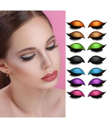 Patchs De Maquillage for Cils Autocollants De Maquillage R utilisables 2 En 1 Avec Faux Cils Et Ombre Paupi res Pochoirs De Maquillage for Toutes Les Formes D'yeux(Silver) - Buy Online on GoSupps.com