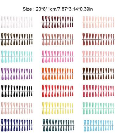 Dajidafu Coffin Nail Set Glossy Classic Scratch Resistant Press-on Fingernails Strong Viscosity Trend Manicure Stickers Type 14 - Buy Online on GoSupps.com