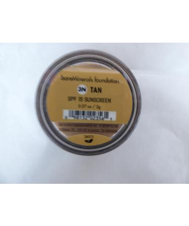 Tan Bare SPF 15 Loose Minerals Powder Foundation 2g sealed jar makeup essential