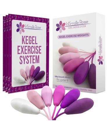Kegel Exercise System - Pelvic Floor Exercises - Set of 6 Premium Silicone Kegel Exercise Weights & Control with Training Kit for Women: Beginners & Advanced (Pack of 1) Basic Kegel Set