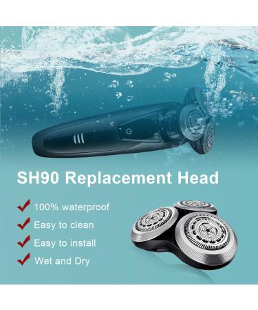 SH90 Replacement Rotary Heads for Philips Norelco 9000 Series | Upgraded Dual-Layer Blades & Metal Wheel Buckle - International Shipping Available - Buy Online on GoSupps.com