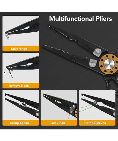 Fishing Pliers Set with Firm Lip Grabber - Stainless Steel, Anti-Corrosion Coating | Multi-Purpose Tool for Fish Control | Includes Sheath Storage | Ideal Fishing Gear and Gift for Men - Buy Online on GoSupps.com