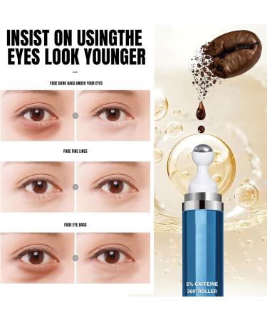 Funnaura Dark Circle Caffeine Eye Cream 360 Roller Puffy Eyes Bags Under Eyes Reduce Wrinkles and Fine Lines - Buy Online on GoSupps.com
