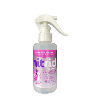 Nitrid All-In-One Head Lice Treatment Spray & Comb - 100% Effective 120ml Spray for Killing Nits & Eggs - Buy Online on GoSupps.com