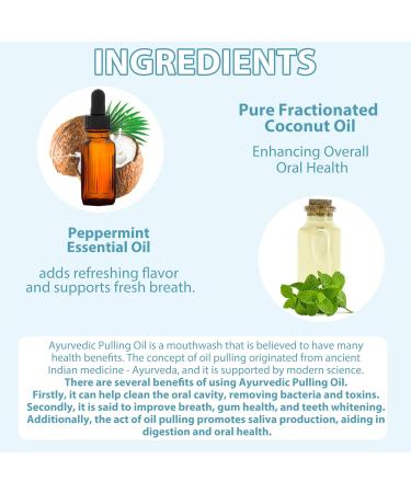 Coconut Oil Pulling Mouthwash with 7 Essential Oils Fresh Breath Teeth & Gum Whitening Natural & Alcohol-Free Includes Guru Tongue Scraper Toothbrush - Buy Online on GoSupps.com