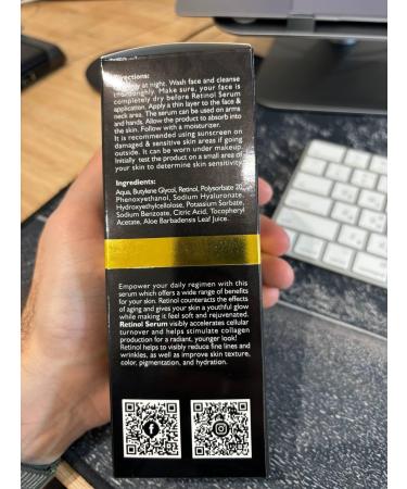 Retinol Serum for Face 8oz | Anti-Aging Pore Tightening Fade Dark Spots | Hyaluronic Acid Vitamin E & A Aloe Vera - InstaSkincare Clinical Strength - Buy Online on GoSupps.com
