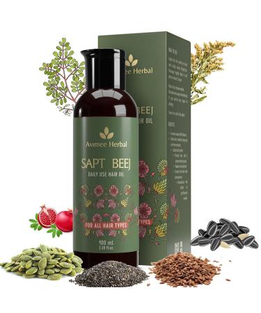 Sapt Beej Hair Oil | Packed With Goodness of 7 Seeds in One | Your Daily Hair Oil | Non Greasy Non Oily | Mineral Oil Free | 100ml