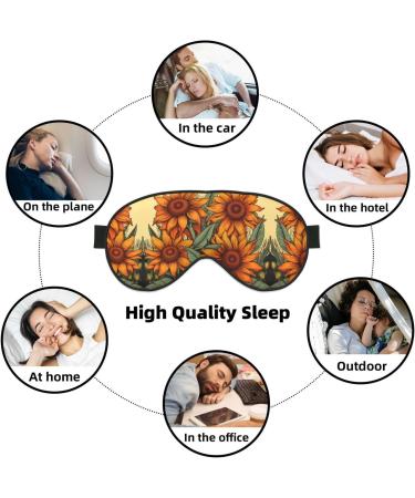 Spring Sunflowers Retro Eye Mask - Unisex Soft Comfort Sleep Shade for Travel Yoga & Shift Work - Buy Online on GoSupps.com