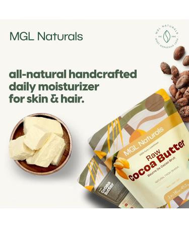 MGL Naturals Organic Cocoa Butter 2.2 lb - 100% Pure, Unrefined & Raw | For DIY Body Butters, Creams, Soaps & Lotions | Treats Stretch Marks - Buy Online on GoSupps.com
