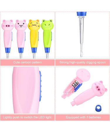Kids Ear Wax Removal Kit - 4 Piece LED Light Children's Earwax Remover Tool - Buy Online on GoSupps.com