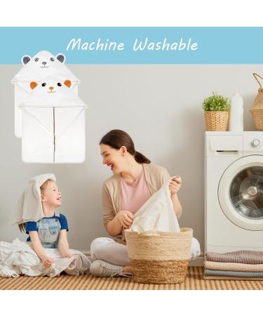 Roxanepig 2-Pack Baby Hooded Towels | 80x80 cm Bamboo Bath Towels for Newborns - Gray & Orange - Buy Online on GoSupps.com