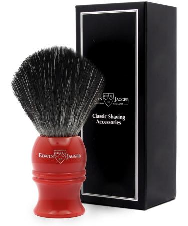 Edwin Jagger Eco-Friendly Vegan Exfoliating Shaving Brush - Red - Buy Online on GoSupps.com