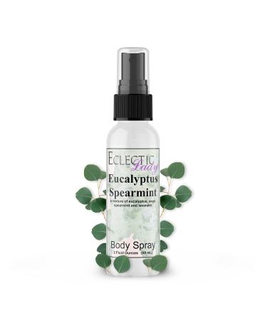 Eclectic Lady Eucalyptus Spearmint Moisturizing Body Spray Original Strength Spear Mint Fragrances Handcrafted in USA Paraben-Free Phthalate-Free Fragrance (2 oz) Regular Strength 2 Fl Oz (Pack of 1)