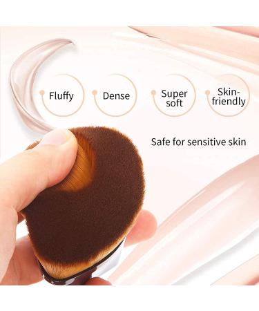 Buy Haf Makeup Brush - Diamond Shaped Liquid & Powder Foundation Brush | Flawless Synthetic Fiber Bristles - International Shipping - Buy Online on GoSupps.com