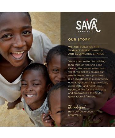 SAVA Madagascar Vanilla Bean Syrup - 100% Pure Gourmet Vanilla w/Organic Cane Sugar - Perfect for Desserts, Cocktails, Ice Cream & Coffee - 5oz - Buy Online on GoSupps.com