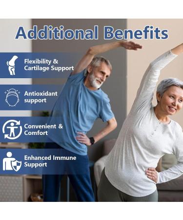 2 Packs Glucosamine Chondroitin Gummies - 3000MG Extra Strength Joint Support Supplement with MSM Flexibility Antioxidant Immune Support Gummy for Adults Men & Women - 120 Cts 60 Count (Pack of 2) - Buy Online on GoSupps.com