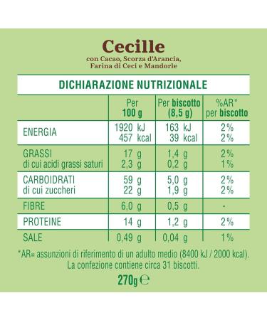 Italian Gourmet E.R. Mulino Bianco Pack of 3 shortcrust pastry biscuits with cocoa orange peel chickpea and almond flour high in fiber source of protein 270g + Italian gourmet polpa 400g - Buy Online on GoSupps.com