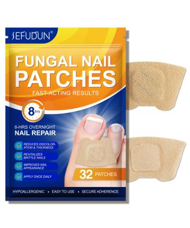 Nighttime Nail Patches-32 Patches Toenail Treatment Extra Strength-Toenail Treatmentswith Hydrogel for Overnight-Nail Patches Visible Results in 8 Hours