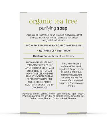 Dr Organic Tea Tree Soap Bar Natural Vegetarian Cruelty Free Paraben & SLS Free Recyclable Packaging 100g (Pack of 2) - Buy Online on GoSupps.com