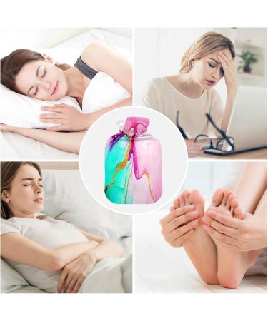 Bright Smoke Marble Hot Water Bottle | 2L Soft Plush Cover | Winter Warmth for Kids Men & Women - Buy Online on GoSupps.com