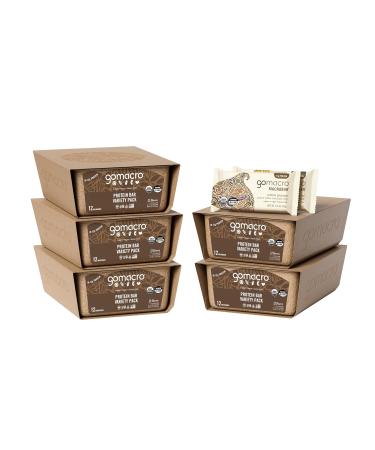GoMacro MacroBar Organic Vegan Protein Bars - Protein Variety Pack (2.3-2.4 Ounce Bars 12 Count) - Buy Online on GoSupps.com