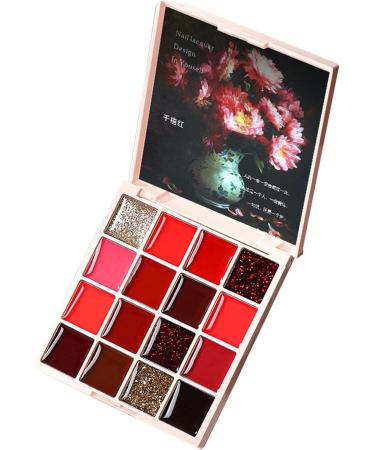  Lyricalist Solid Nail Gel Palette | Manicure Cream Palette for Gel 16 Colors - Manicure Palette Small Solid Glue for Nail Gel for Women and Girls Salo - Buy Online on GoSupps.com