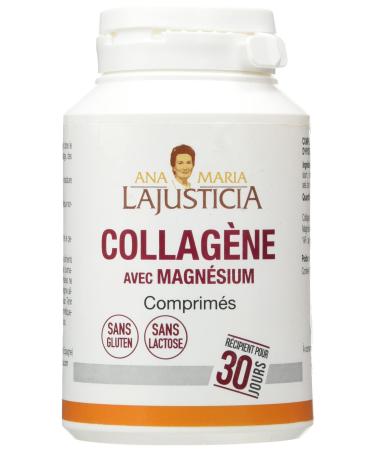 Ana Maria Lajusticia Collagen Enriched with Magnesium - 180 Tablets Strong Joints and Supple Skin - Tissue Regenerator with Hydrolyzed Collagen Type 1 & 2. Box for 30 Days of Treatment